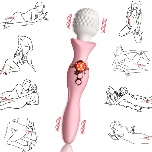 Night Sakura Double-Head Vibrating AV Stick – Multi-Frequency Soft & Silent Female Massager