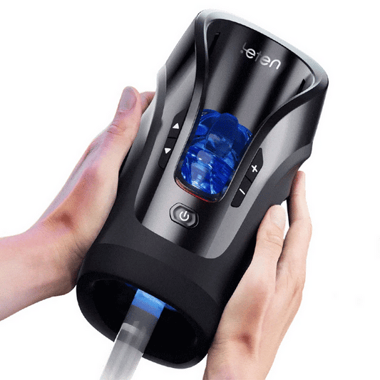 Leten Cannon King Mini 3D Fleshy Telescopic Vibrating Automatic Male Masturbator Blowjob Stroker